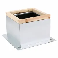 Roof Curb: Fixed Nonventilated Curbs, Square Curb, 12.5 x 12 1/2 in Inside Dim, Mfr Part #