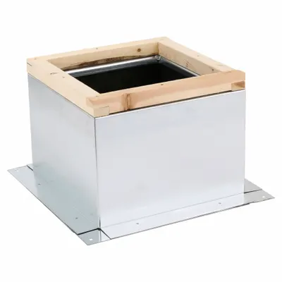 Dayton Roof Curb: Fixed Nonventilated Curbs, Square Curb, 12.5 x 12 1/2 in Inside Dim - Roof Curbs