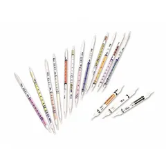 Gas detection tube for measuring carbon dioxide concentrations from 1 to 20%. Pack of 10 tubes designed for use with HONEYWELL LP-1200 pumps. Suitable for industrial applications such as combustion monitoring, HVAC, and process control.