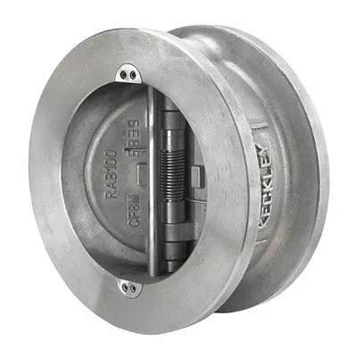 KECKLEY Check Valve: Double Disc, Inline Valve Body, 2 1/2 in Pipe Size, Wafer - Stainless Steel Double-Door Wafer Check Valves
