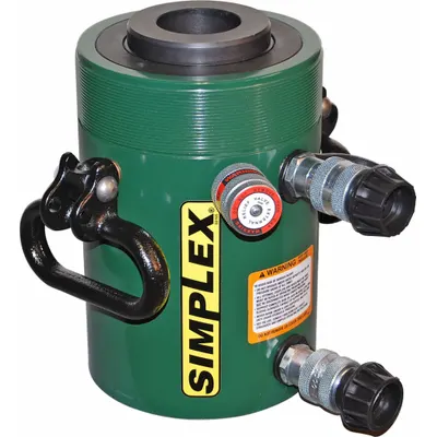 SIMPLEX Hollow Cylinder: 103 ton Nominal Capacity, 6 in Nominal Stroke Lg, 3.13 in - General Purpose Hollow Rams