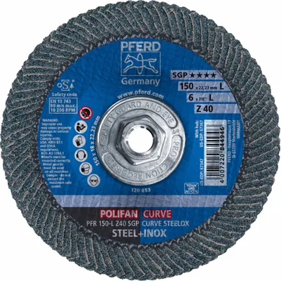 PFERD Z SGP CURVE High-Performance Flap Disc - High-Performance Flap Discs for Carbon & Stainless Steel