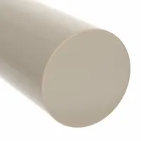HDPE Rod: 1/2 in Dia, 4 ft Lg, Off-White, Opaque, 4,500 psi Tensile Strength, 2.75 ft-lb/in