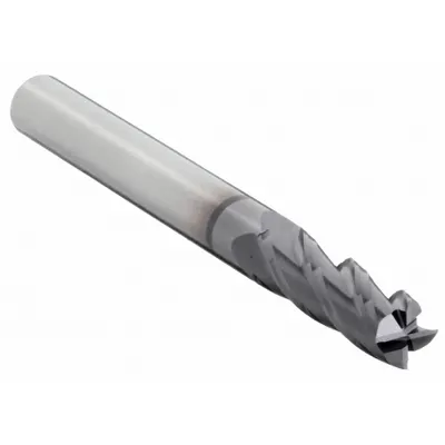 CLEVELAND Square End Mill: Carbide, TiAlN Coated, 4 Flute, 3/16" Mill Dia, 5/16" LOC - General Purpose Carbide Square End Mills