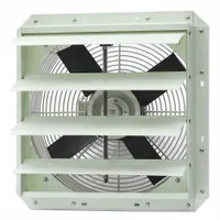 Exhaust Fan: 16 in Blade, 1 Speed, 1/6 hp, Totally Enclosed Air Over, 2,052 cfm, 115V AC, 1 ph