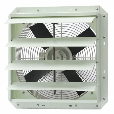 Dayton Exhaust Fan: 16 in Blade, 1 Speed, 1/6 hp, Totally Enclosed Air Over, 2,052 cfm - Corrosion-Resistant Shutter-Mount Exhaust Fans
