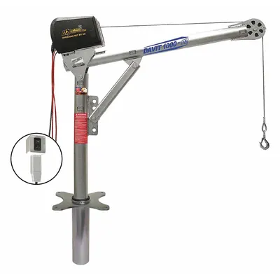 OZ LIFTING PRODUCTS Steel Davit Crane Kit with Socket Base - Steel Davit Crane Kits with Bases