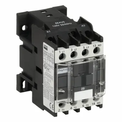 Dayton Magnetic Contactor: Non-Reversing, 3 Poles, 3NO Contacts, 9 A - Non-Reversing IEC Contactors