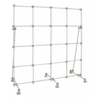 Aluminum Lab Frame: Aluminum, 1 in Rod Dia, 18 in Overall Lg, 4 ft Overall Wd, 4 ft Overall Ht (MPN CLR-FRAMEAL)