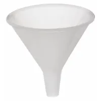 APPROVED VENDOR Short-Stem Funnel: Polypropylene, 35 mL, 65 mm, 10 mm, 20 mm Stem Lg, Colorless