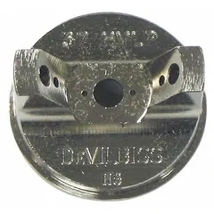 Replacement air cap for air sprayers, compatible with model SB-2-169-D. Used to shape and atomize spray patterns in industrial painting and coating applications.