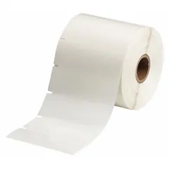This precut label roll consists of clear polyester labels measuring 1 in x 3 in with a 1 in core. The material is halogen-free and autoclavable, making it suitable for applications that require sterilization resistance. Compatible with THT printer series, these labels are used for durable identification in environments such as laboratories and cleanrooms.
