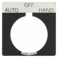 Legend Plate: 30 mm Panel Mounting Size, Square, 1 3/4 in Overall Ht x 1 3/4 in Overall Wd (MPN 10250TS49)