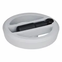 Spoked hand wheel with a folding safety handle, designed for manual control in industrial machinery. The handle folds away to prevent snagging in confined spaces. Constructed from aluminum with a 200 mm diameter and 3/4 in bore. Suitable for valve actuation, machine adjustment, and clamping applications