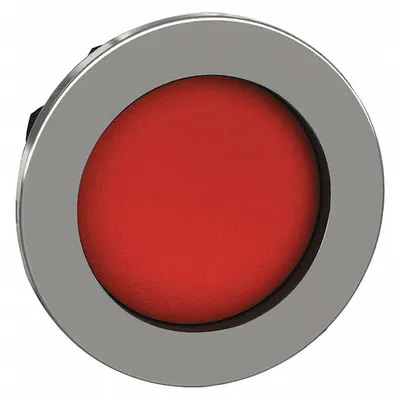 SCHNEIDER Push Button Head: 30 mm Panel Size, Non-Illuminated, Metallic - Heads for Push Buttons