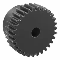Spur Gear: Module m 1, 30 Teeth, 6 mm Bore Dia, Black Oxide Coated Carbon Steel, 20° Pressure Angle (MPN SS1-30A)