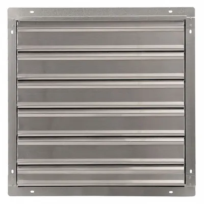Dayton Wall-Mount Backdraft Damper, Single Panel, 27 in H x 27 in W x 2.5 in D - Wall-Mount Backdraft Dampers