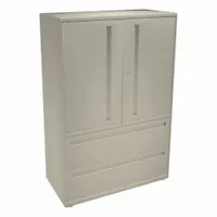 HON Lateral File Cabinet with Drawer: Putty, 5 Drawers, 64 1/4 in Overall Ht, 18 in Overall Dp (MPN H785LS.L.L)