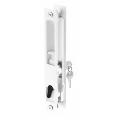 This recessed handle is designed for sliding doors, providing a flush-mount grip for operation. It measures 7-1/4 inches in height and 7/8 inch in width. Typical applications include sliding doors in commercial or industrial settings where space efficiency is required.