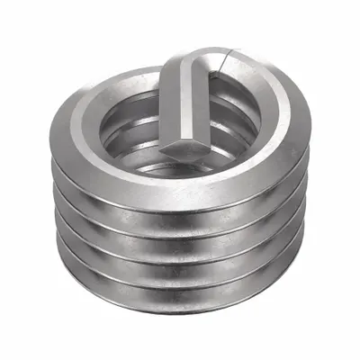 HELI-COIL Helical Insert: Tanged Tang Style, Free-Running, M6-1.00 Thread Size, Plain - Free-Running Tanged Helical Inserts