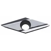 This diamond indexable turning insert is designed for precision finishing operations on non-ferrous materials such as aluminum alloys, copper, and plastics. It is suitable for applications requiring tight tolerances and superior surface finish in general machining contexts