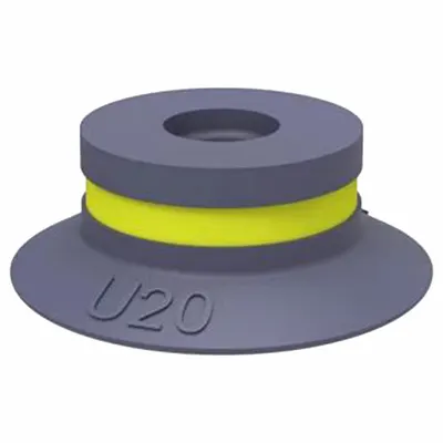 PIAB Vacuum Pad: Plain Pad without Adapter, 27 mm Pad Dia, HNBR, Blue, 8.89 mm Pad Ht - Flat Type Packaging Industry Vacuum Pads