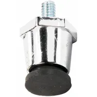 Adjustable foot for leveling and stabilizing equipment such as machinery, conveyors, and workstations. Compensates for uneven floors to reduce vibration and maintain alignment. Replacement part with manufacturer part number 2A-Z1485