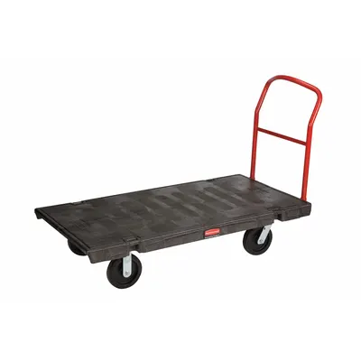 RUBBERMAID COMMERCIAL PRODUCTS Platform Truck: 2,000 lb, Black, Plastic - General Purpose Plastic-Deck Platform Trucks