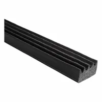 TRIM LOK INC Ribbed Seal: Rectangle, Self-Adhesive Mounting, Std, EPDM, 500 ft Overall Lg, Black (MPN X103HT-500)