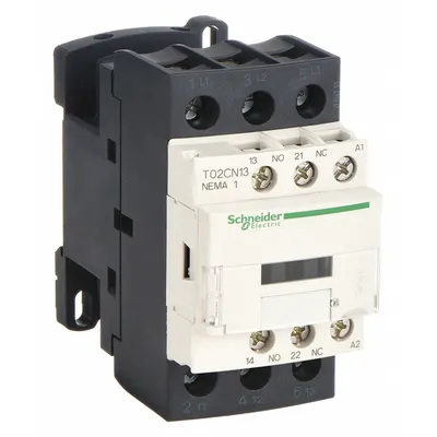 SCHNEIDER Magnetic Contactor: Non-Reversing, 3 Poles, NEMA Size 1, 27 A - Non-Reversing NEMA Contactors