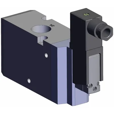 SMC Solenoid Air Control Valve: Three-Way / Two-Position, Single Solenoid, Female 1/2 NPT - SMC VP Series Directional Control Valves