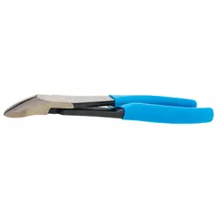 Angled, oval head diagonal-cutting pliers with 1 in jaw length, 1 1/8 in jaw width, and 7 3/4 in overall length. Designed for cutting soft wire in electrical, machining, and general maintenance applications.