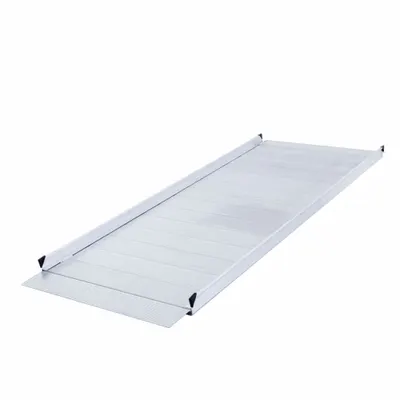 SILVER SPRING Wheelchair Access Ramp: Wheelchair Ramp, Silver, ADA, 3 ft Usable Wd, Grooved - Wheelchair Ramps without Handrails