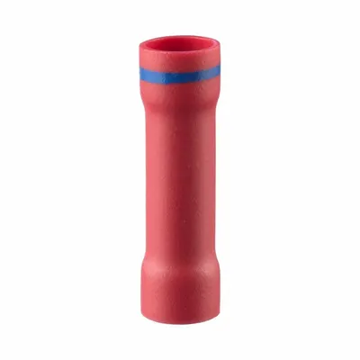 PANDUIT Butt Splice Connector: Red, Vinyl, For Wire Size 16 AWG – 8 AWG, 600 V - Insulated Butt Splice Connectors