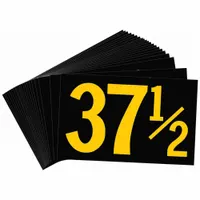 Number Label: 37 1/2, 2 1/2 in Character Ht, 4 3/4 in Character Wd, Retroreflective Sheeting, Gothic (MPN 50014)