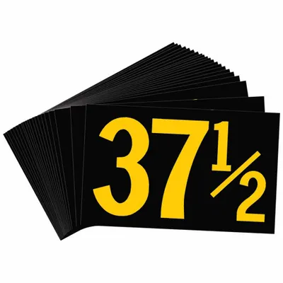 BRADY Number Label: 37 1/2, 2 1/2 in Character Ht, 4 3/4 in Character Wd - KVA Markers