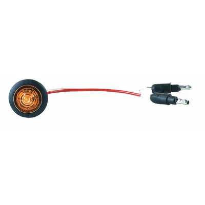 GROTE 49333 LED Clearance Light, Round, Surface Mount, Amber, Grommet - Clearance Lights