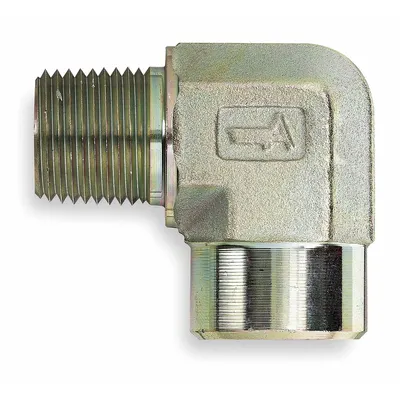 AEROQUIP Hydraulic Hose Adapter: 1/2"-14 Thread Size, 1/2 in x 1/2 in Fitting Size - NPTF-to-NPTF 316 Stainless Steel Hydraulic Hose Adapters