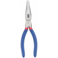 Long Nose Plier: 2 1/2 in Max Jaw Opening, 8 1/4 in Overall Lg, 2 1/2 in Jaw Lg, 1/4 in Tip Wd