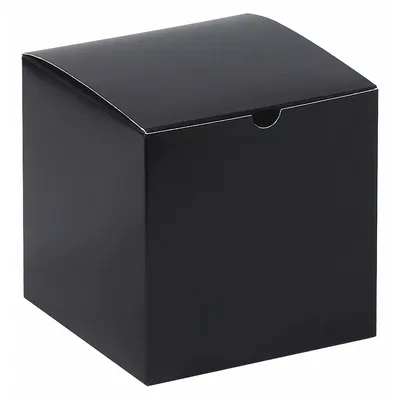 PARTNERS BRAND Gift Box: 6 in Inside Lg, 6 in Inside Wd, 6 in Inside Ht, Kraft - Gloss Gift Boxes