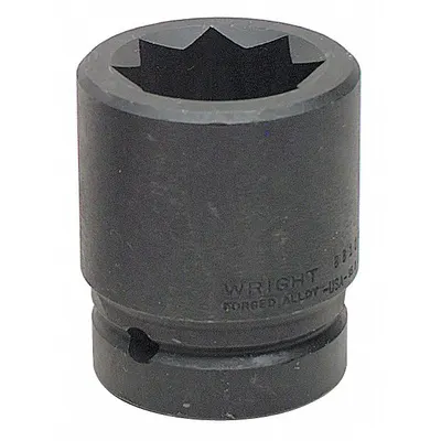 WRIGHT Impact Socket: 1 in Drive Size, SAE, 2 in Socket Size, 8-Point, Std - 1" Drive Impact Sockets