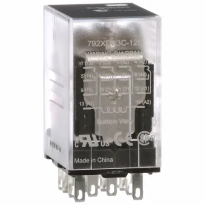 SCHNEIDER General Purpose Relay: Socket Mounted, 3 A Current Rating, 12V DC, 4PDT - Socket-Mounted Relays