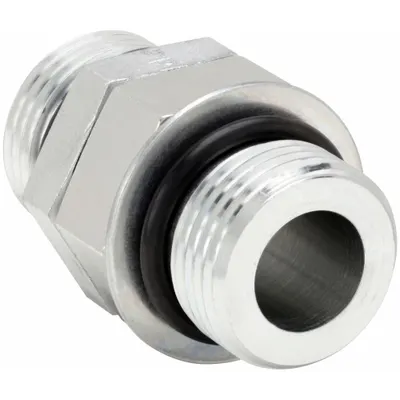 PARKER 24 F5OHAO-S Steel Male Threaded x Male SAE Threaded Pipe Fitting - Threaded High-Pressure Pipe Fittings