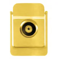 Door Knocker with Viewer: 190° Viewing Angle, Brass (MPN 614V.3)