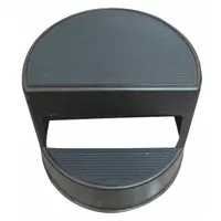 APPROVED VENDOR Step Stool: 9.5 in Overall Ht, 350 lb Load Cap, 2 Steps, Plastic, Wt-Actuated