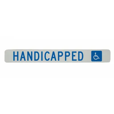 LYLE Handicap Parking Sign: 2 1/2 in x 20 in Nominal Sign Size, Aluminum - Handicapped Parking Signs (With Handicapped Symbol)