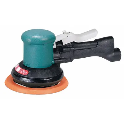 DYNABRADE Air Orbital Sander: 6 in Disc, Hook and Loop/Vinyl, 3/16 in Orbit, Self-Vacuum - Self-Vacuum Random Orbital Sanders