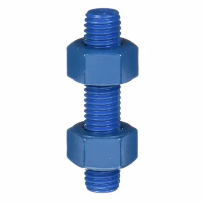 USA FASTENER Fully Threaded Rod: 7/8"-9 Thread Size, 5 in Lg, Steel, Grade B7, PTFE Coated - PTFE-Coated Fully-Threaded Rods & Studs