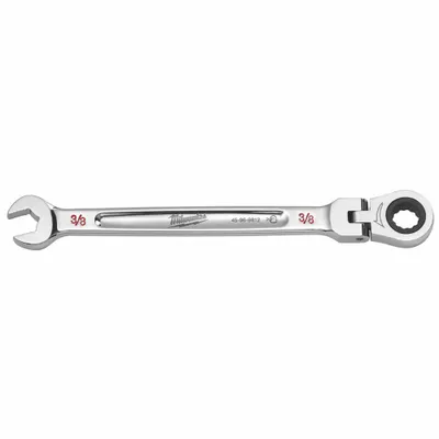 MILWAUKEE 3/8 in SAE 12-Point Ratcheting Combination Wrench - SAE 12-Point Ratcheting Combination Wrenches