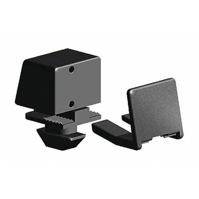 FATH INC. Clip Block: For Std Panel, Unfinished, Black, Polyamide, Metric - Fastenerless Panel Mounting Blocks